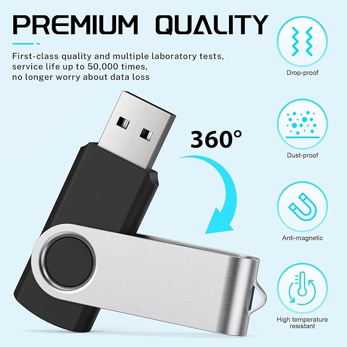 FEBNISCTE 32GB Flash Drive 10 Pack, Thumb Drive High Capacity, Bulk USB Flash - Image 4