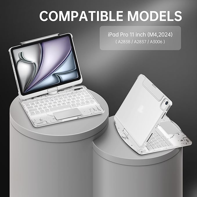 GUSGU Transparent Case with Wireless Keyboard only - Image 2