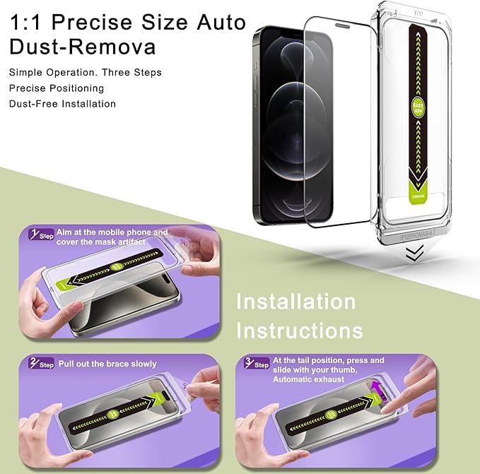 9H Tempered Glass, Full Coverage, Anti-Fingerprint, Auto Dust Removal, - Image 3