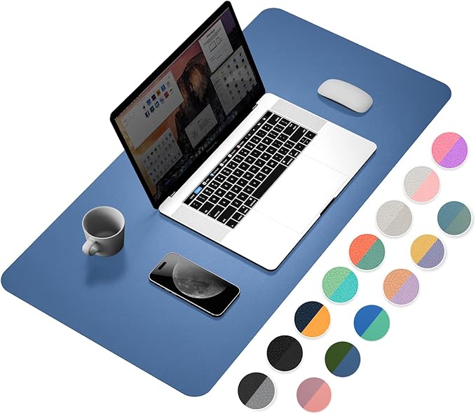YSAGi Dual-Sided Laptop Desk Mat, 31.5" x 15.7", Waterproof Leather Writing Pad by YSAGi