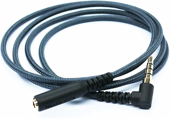 100cm Right Angle 4 Pole 3.5mm 1/8 inch Male to 4 Pole 3.5mm 1/8 inch Female - Image 2