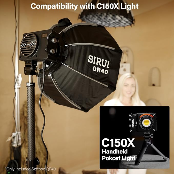 SIRUI 15.7"/40cm Mini Quick Set-Up Foldable Softbox, Quick Release - Image 6