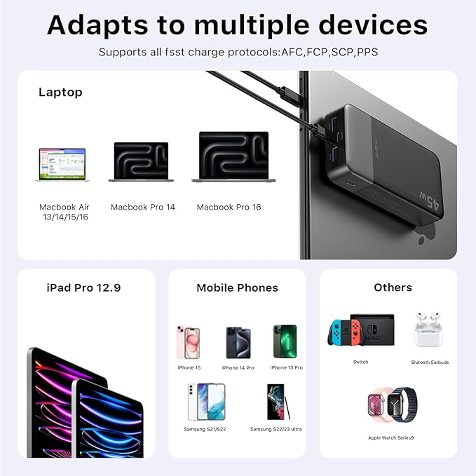 Portable Power Bank, 20000mAh 45W Portable Charger, PD3.0 QC4.0 Fast Charging - Image 6
