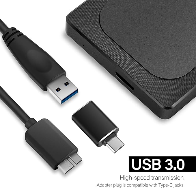 250GB Ultra Slim Portable External Hard Drive HDD-USB 3.0 - Image 4