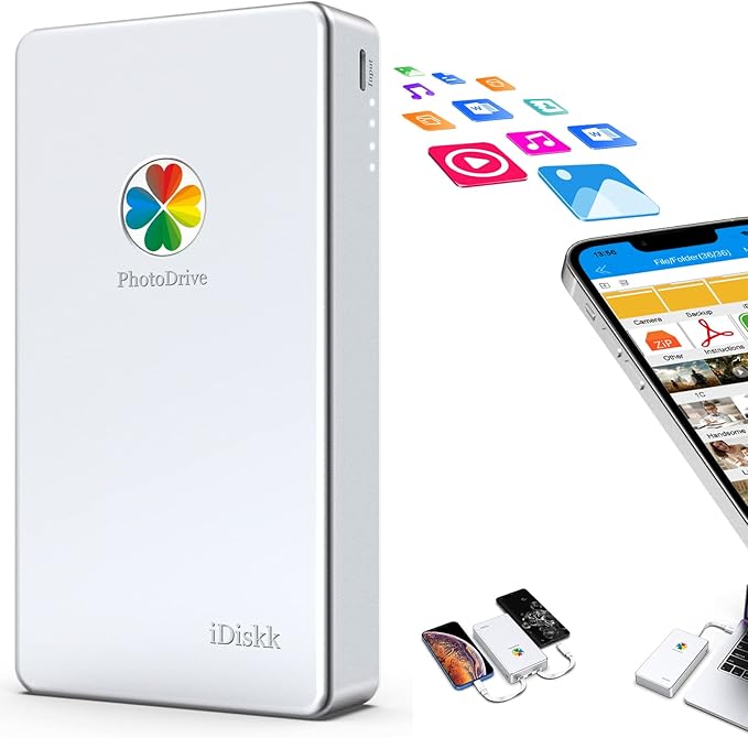 iDiskk App-le Certified 1TB for iPhone 15 and iPhone 16 External Hard Drive for by iDiskkDirect
