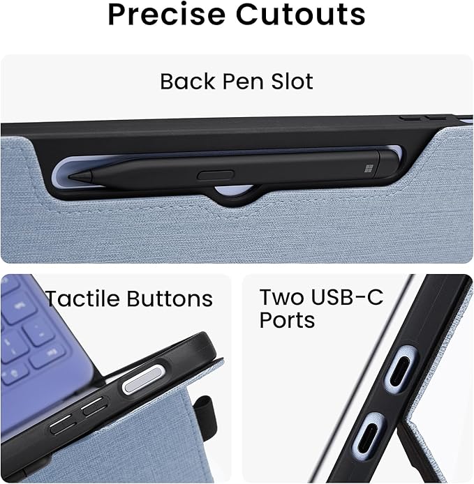 Omnpak Case for Microsoft Surface Pro 12" 2025, Lightweight Protective - Image 7
