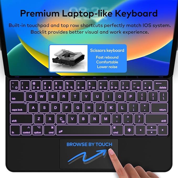 Keyboard Case for iPad Air 11-inch & iPad Pro 11 inch – Magic-Style Magnetic - Image 7