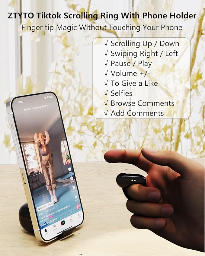 Tiktok Scrolling Ring, Air Finger Ring Mouse - Image 2