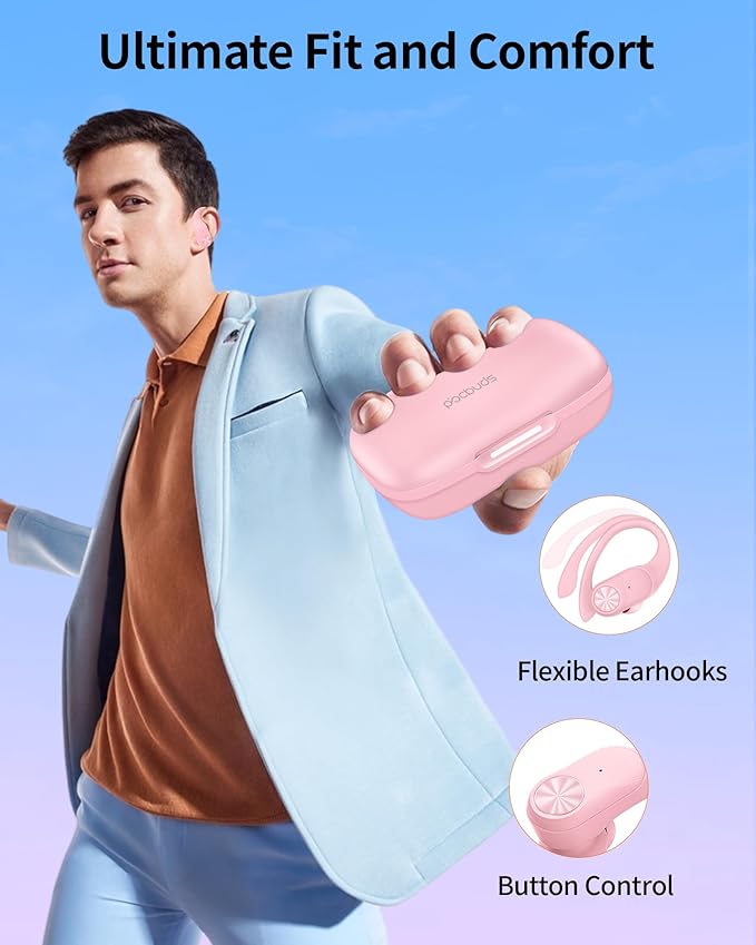 PocBuds Bluetooth Headphones Wireless Earbuds 80hrs Playtime Wireless Charging - Image 6