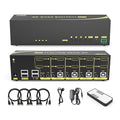 eKL HDMI KVM Switch 4 in 2 Out Dual Monitor Extended Display 4K@60Hz 4:4:4 by EKL