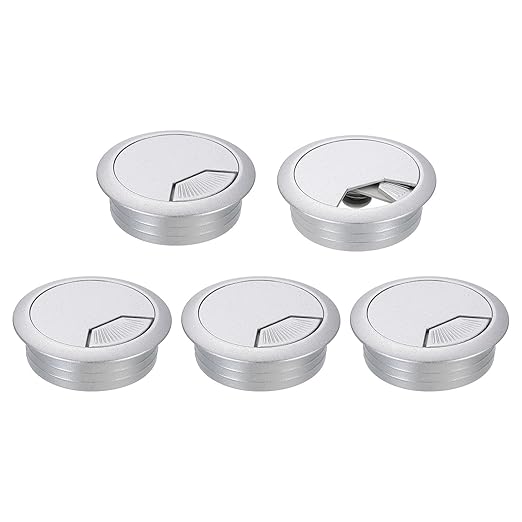 uxcell 5 Pcs 50mm Desk Grommet, Plastic Cable Hole Cover, Wire Cord Cable by uxcell