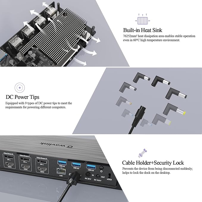 WAVLINK DisplayLink Laptop Docking Station - Image 8