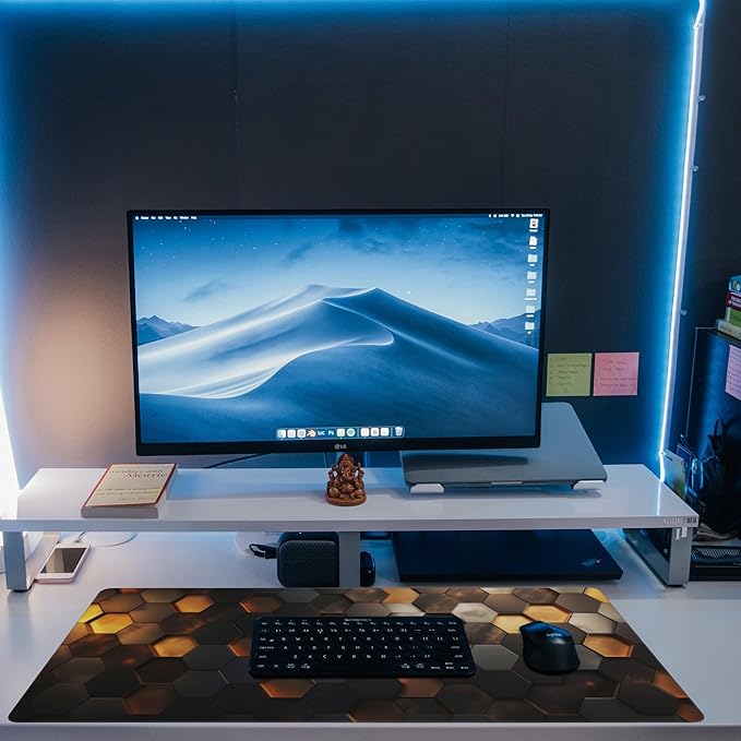 Desk Mat - Golden Honeycomb Technology Large Gaming Mouse Pad - Image 6