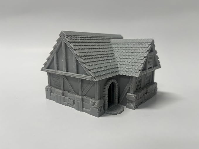 Paintable Tabletop Miniature Little Town Building Terrains Compatible - 18mm - Image 3