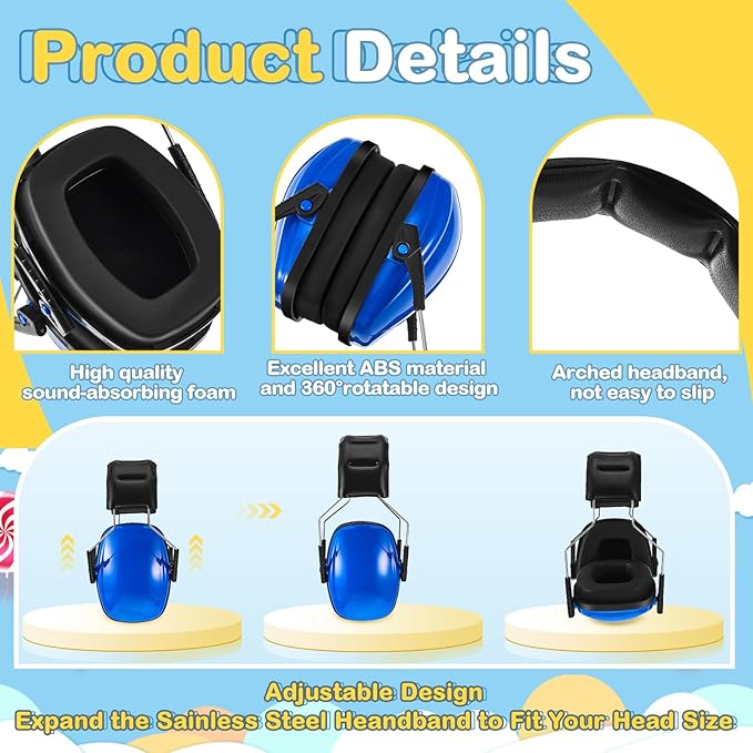 Amylove 12 Pcs Kids Ear Protection Noise Cancelling Headphones Ear Muffs Bulk - Image 3
