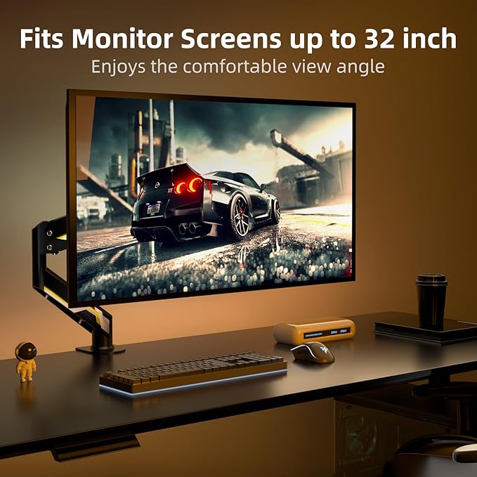 Suptek Monitor Mount Gas Spring Arm Desk Mount Stand - Image 6