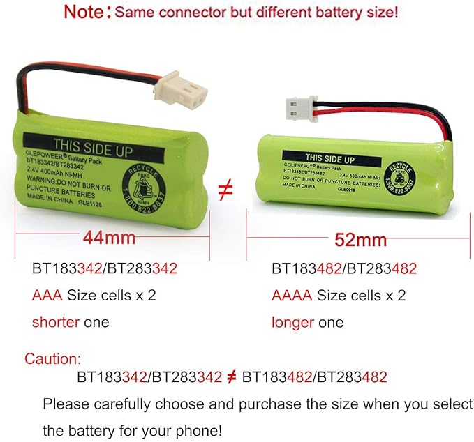 DM221 BT183342/BT283342 2.4V 400mAh Ni-MH Battery Pack, Also Compatible - Image 3