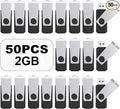TOPESEL 50PCS 2GB Bulk USB 2.0 Flash Drive Swivel Memory Stick Thumb Drives Pen by TOPESEL