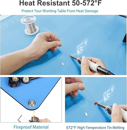 KooMall 24 x 16 Inch ESD Rubber Mat Kits, Anti Static Table Floor Pad - Image 3