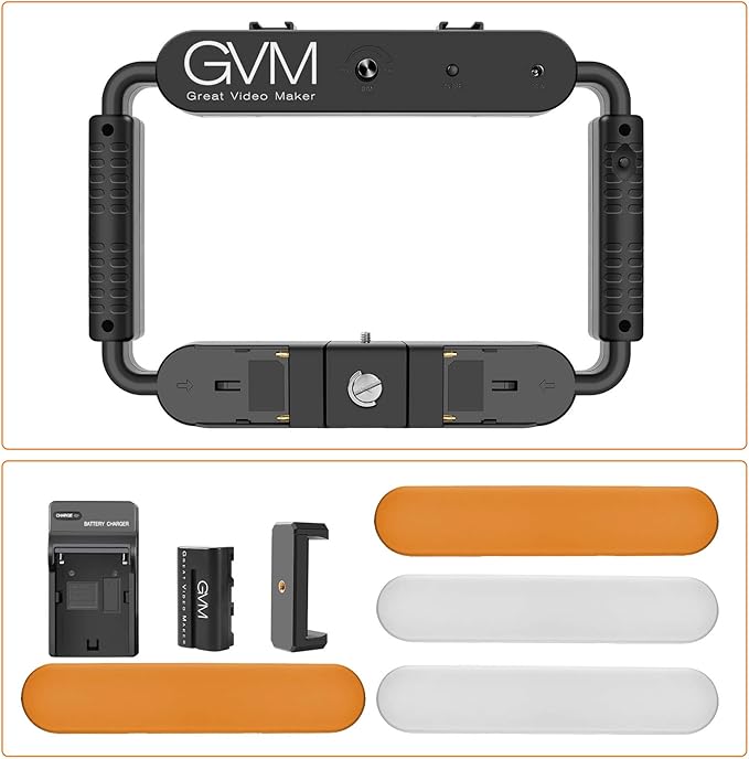 GVM Great Video Maker LED Ring Light 5600K Selfie Light, Smartphone Video Rig & - Image 9