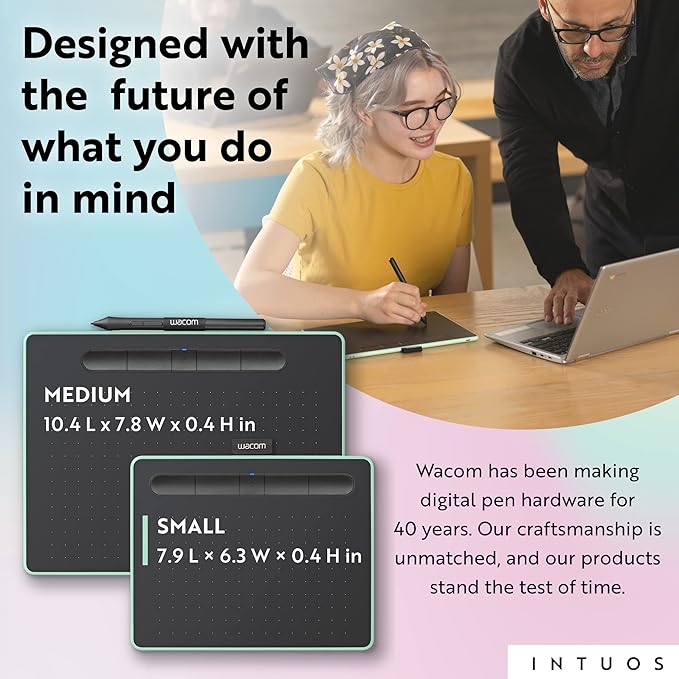 Wacom Intuos Small Bluetooth Graphics Drawing Tablet, Portable - Image 7