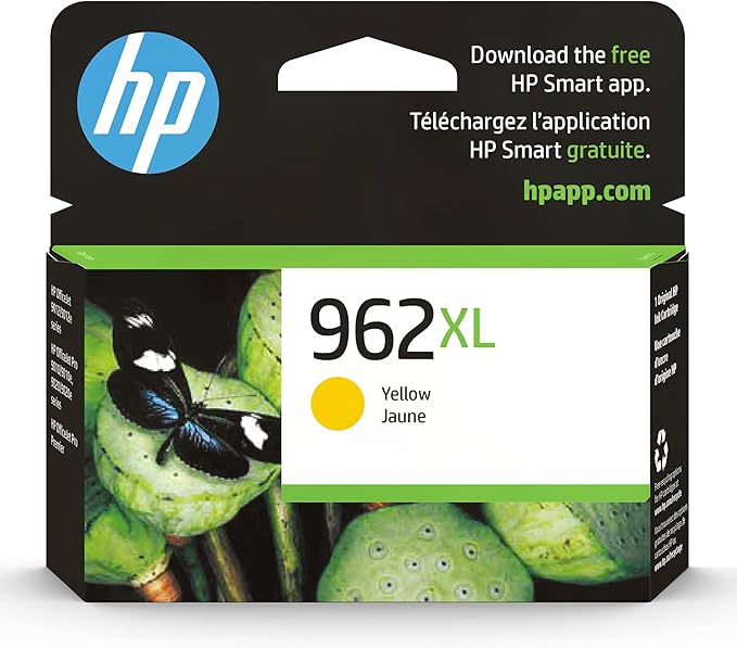 HP 962XL Yellow High-yield Ink Cartridge | Works by HP