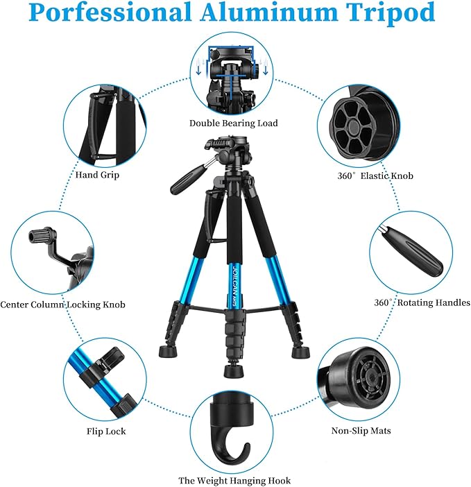JOILCAN Tripod Camera Tripods, Heavy Duty Tall Camera Tripod Stand, - Image 5