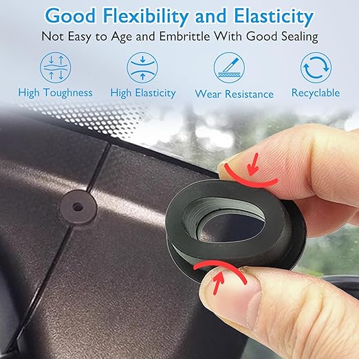 6 Pcs 1" Drill Hole, 5/8" ID Silicone Rubber Grommets - Image 4