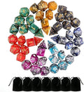 7 Sets Polyhedral Dice Set for Dungeons & Dragons/RPG, Complete D&D/DND Dice by BABEJIA