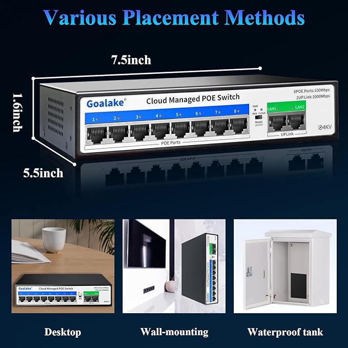 10-Port PoE Switch with Extend Function, Managed Ethernet Switch, Plug & Play - Image 9