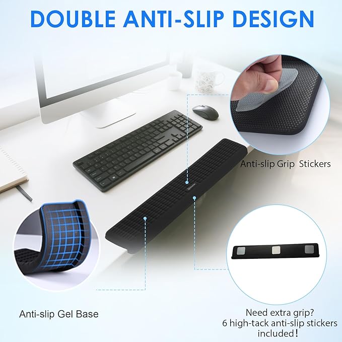 UnivoColors PostureUp L-Shaped Desk Long Wrist Rest Elbow, Memory Foam - Image 4
