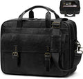 RAINSMORE Messenger Bag for Men 16 Inch Laptop Bag Vintage Leather Waterproof by RAINSMORE