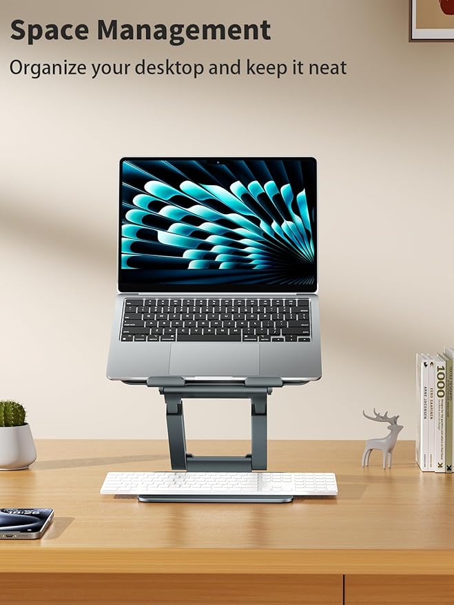 tounee Laptop Stand for Desk Adjustable Height, Telescopic Computer Stand - Image 9