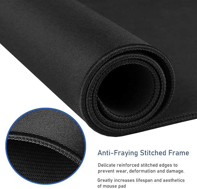 Large Mouse Pad, Durable Non-Slip Natural Rubber Base Desk Mousepad - Image 6