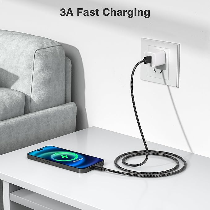Elebase for Airpods 4 USB C Charger Cable 3 Pack 1.5/3.3/6.6FT, Type C Charging - Image 5