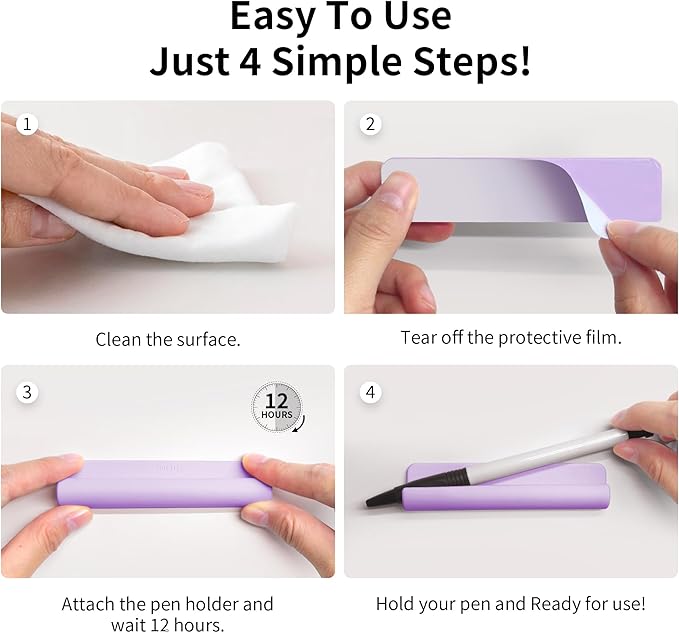ELETIUO Pencil Holder For Most Pens, Self-Adhesive Stick To Notebooks, Silicone - Image 7