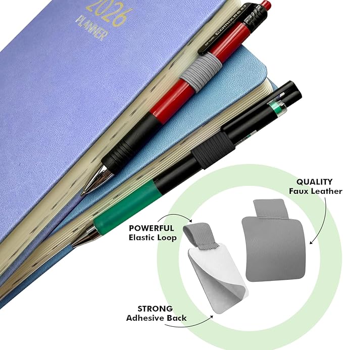 Pen Loop Holder for Notebook 12 Pack Self-Adhesive Stick On Pen Holder - Image 3