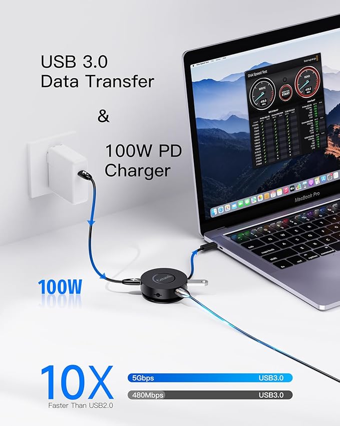USB C Hub, 7 Ports Type C Multiport Adapter - Image 5