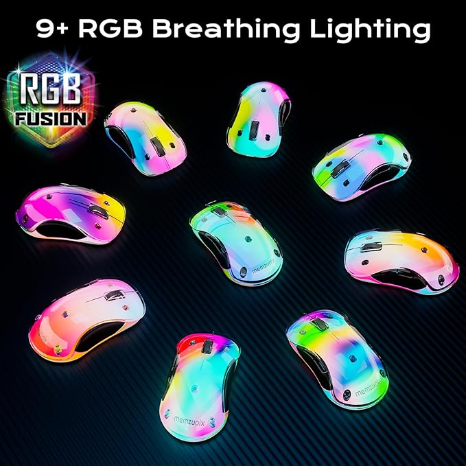 memzuoix 2.4G LED Wireless Mouse, Rechargeable Ergonomic Mouse - Image 3
