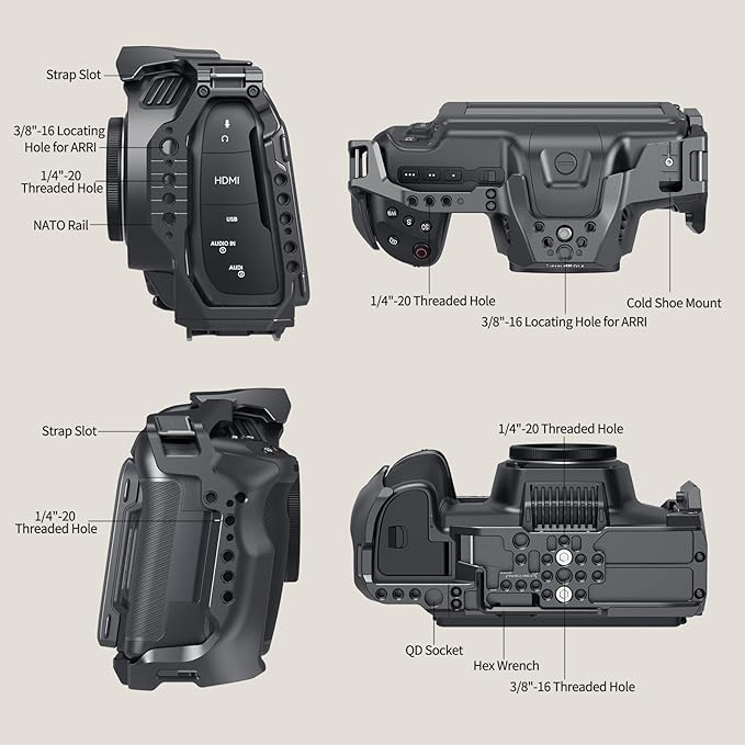 SmallRig Cage for Blackmagic Design Cinema 6K, Only for BMCC 6K, Full/Half Cage - Image 2
