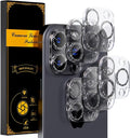 beuxece for 6 Pack iPhone 15 Pro/iPhone 15 Pro Max Camera Lens Protector 9H by Beuxece