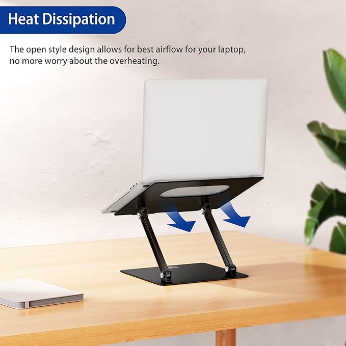 BESIGN LS10 Aluminum Laptop Stand, Ergonomic Adjustable Notebook Stand - Image 5