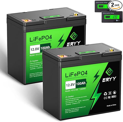 12V 100Ah LiFePO4 Battery by ERYY