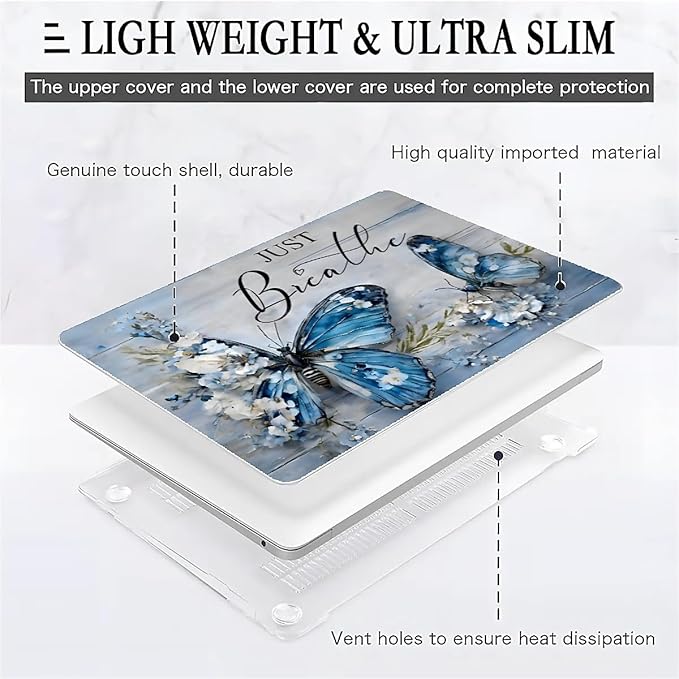 Compatible with MacBook Air 13.3 13.6 Inch Case 2022 2021 2020 2019 Plastic - Image 2