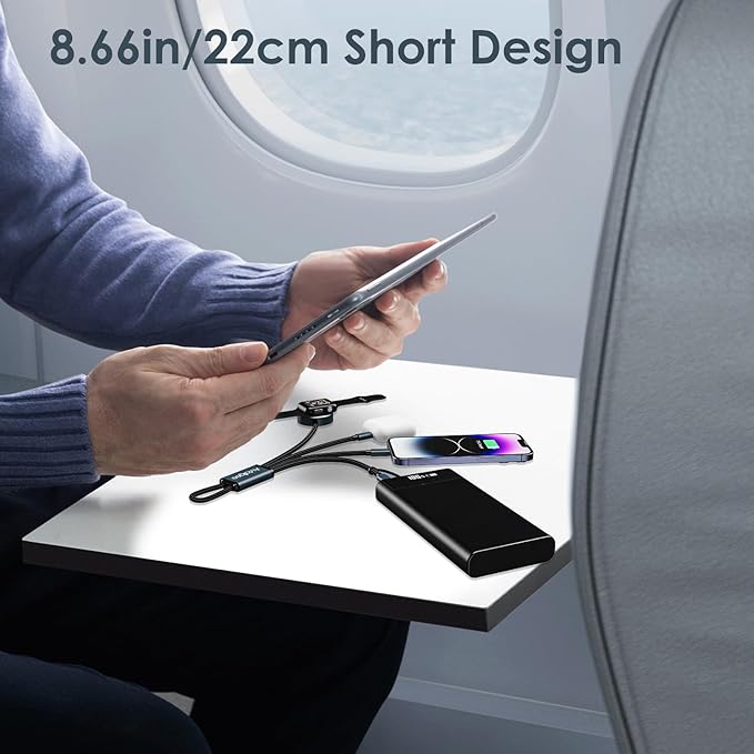 Short 8inch 3 in 2 Multi Charging Cable - Image 6