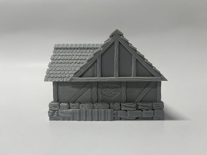 Paintable Tabletop Miniature Little Town Building Terrains Compatible - 18mm - Image 5