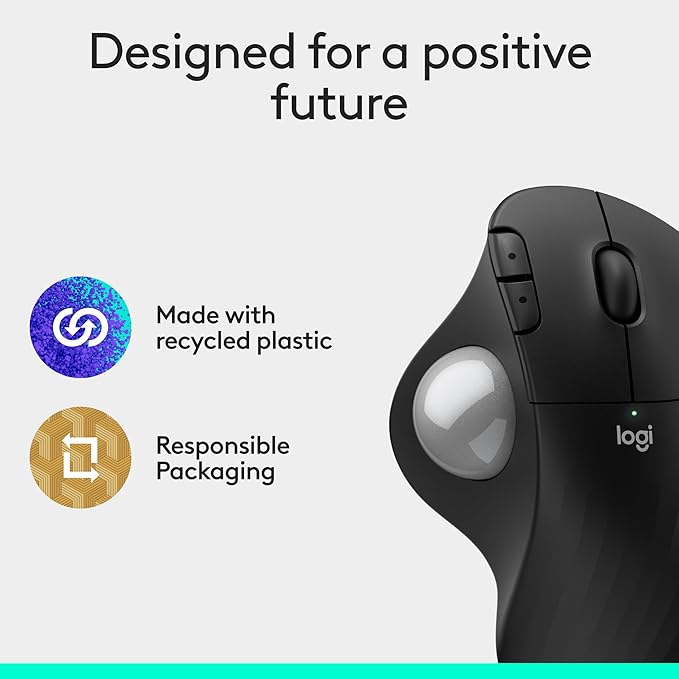 Logitech Ergo M575S Wireless Trackball Mouse, Wireless Ergonomic Mouse - Image 9