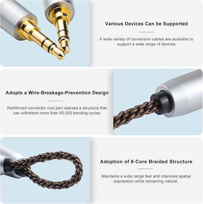 okcsc 4.4MM Male to 2.5MM Male Ultra Short Hifil Male to Male AUX Audio Cable - Image 4