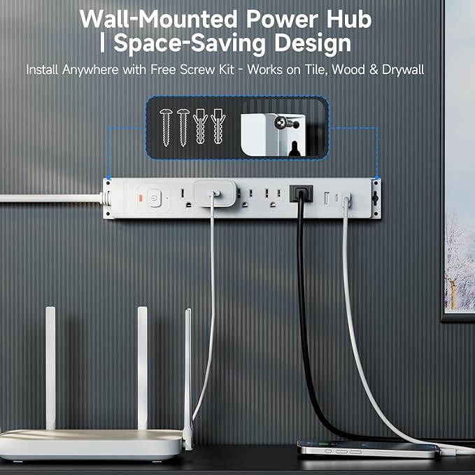 10 Ft Power Strip Surge Protector - Image 5