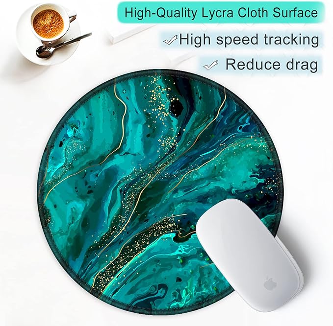 ITNRSIIET Round Mouse Pad with Stitched Edge Premium-Textured Waterproof - Image 6